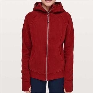 Lululemon Athletica Deep Red Hoodie Mulled Wine Size 6